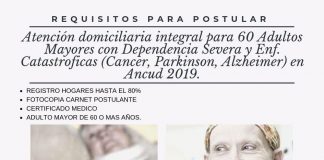 Municipio convoca a integrar el Proyecto de Atención Domiciliaria para Adultos Mayores 2019