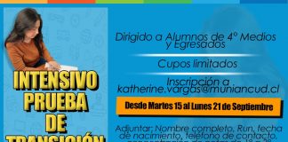 Oficina de la Juventud invita a participar de cursos intensivos de preparación de la Prueba de Transición 2021