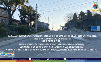 Cambio en el sentido de tránsito de calle Covadonga