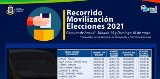 Recorridos de servicio de transporte para los días de elecciones