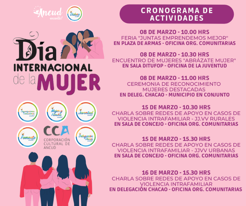 Municipio de Ancud conmemora Día de la Mujer con variadas actividades | Ilustre Municipalidad de Ancud Municipio de Ancud conmemora Día de la Mujer con variadas actividades | Ilustre Municipalidad de Ancud