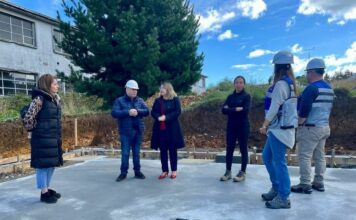 Liceo Polivalente: avanza la construcción del taller de mecánica automotriz
