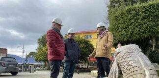 70% de avances tienen las obras de mejoramiento de la Plaza de Armas de Ancud