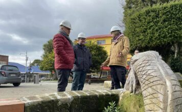 70% de avances tienen las obras de mejoramiento de la Plaza de Armas de Ancud