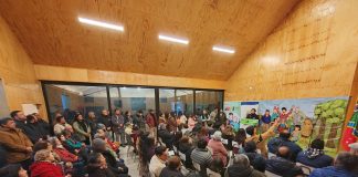 Inauguración del Centro Comunitario y Plaza Chilwe en Caicumeo