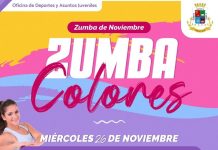 ZUMBA MENSUAL – MIERCOLES 26 DE NOVIEMBRE
