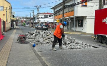 Comenzaron trabajos de reparación en calle Eleuterio Ramírez de Ancud