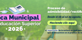 Beca Municipal de Educación Superior 2026